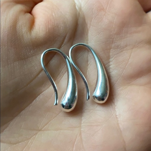 Simple Drop Earrings 925 Silver Earring A Pair/set - Picture 7 of 8